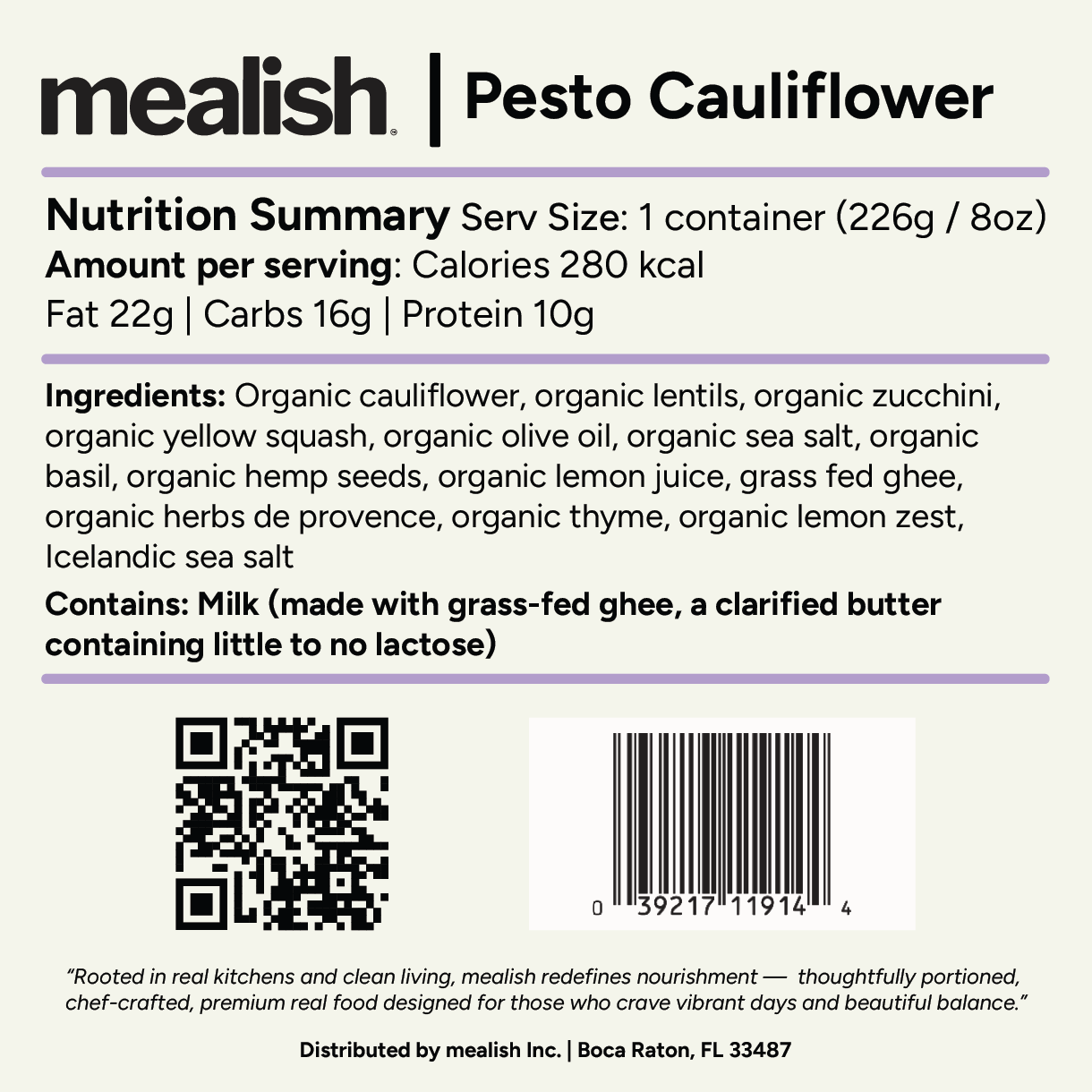 Pesto Cauliflower